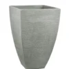 Pflanzgefäß "Mari" Grau, In Rillenoptik, 40x40x60 Cm, Füllvol. 63 L -Garten Saat Verkäufe 3210103169 Pflanzgefae Rillenoptik quadratisch Mari grau 40x40xH60cm63Ltr 24028