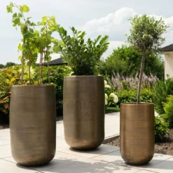 Pflanzgefäß 'Rowen', Gold, Ø 41 X H 72 Cm 12 Pflanzgefäß 'Rowen', Gold, Ø 41 X H 72 Cm -Garten Saat Verkäufe 3210801630 3210801631 3210801632 3210801633 Pflanzgefaess Rowen gold 8 115020 1