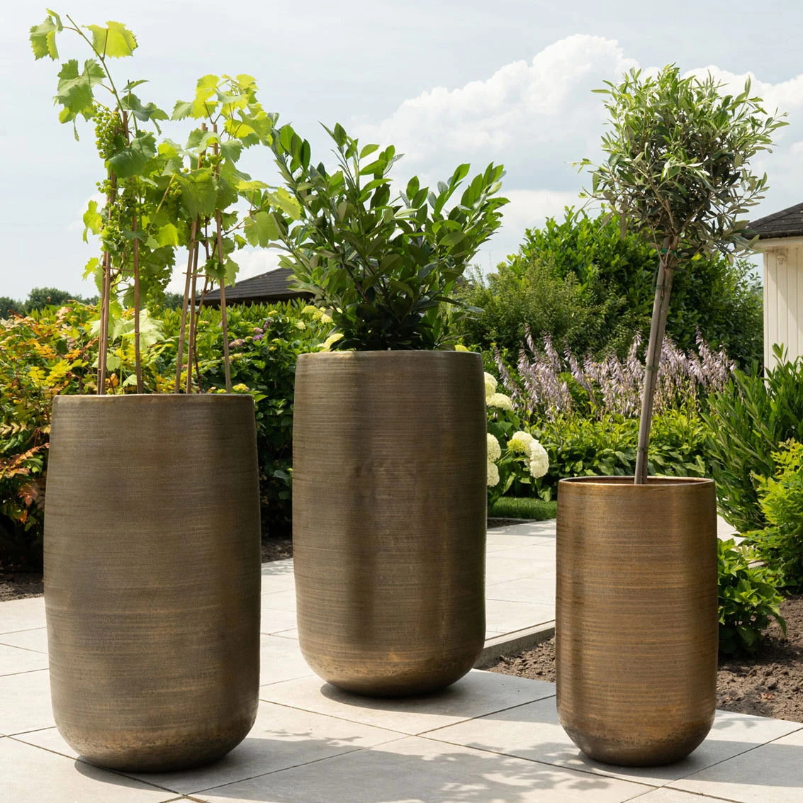 Pflanzgefäß 'Rowen', Gold, Ø 41 X H 72 Cm 5 Pflanzgefäß 'Rowen', Gold, Ø 41 X H 72 Cm – Bild 3