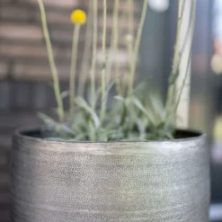 Pflanzgefäß 'Rowen', Silber, Ø 38 X H 62 Cm -Garten Saat Verkäufe 3210801635 3210801636 3210801637 3210801638 Pflanzgefaess Rowen silber 7 115026