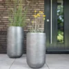 Pflanzgefäß 'Rowen', Silber, Ø 38 X H 62 Cm -Garten Saat Verkäufe 3210801635 3210801636 3210801637 3210801638 Pflanzgefaess Rowen silber 9 115027