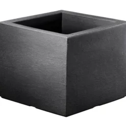 Pflanztrog "Kubus" Anthrazit, Ca. 40x40x34 Cm, Füllvolumen 25 L