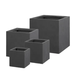 Kölle Pflanztrog "Basic Ciber" In Grafit, Aus Clayfibre, Frostsicher