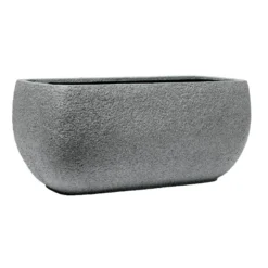 Pflanzkübel Rock Line Walsham, Granit-grau, L 54 X B 27 X H 25 Cm